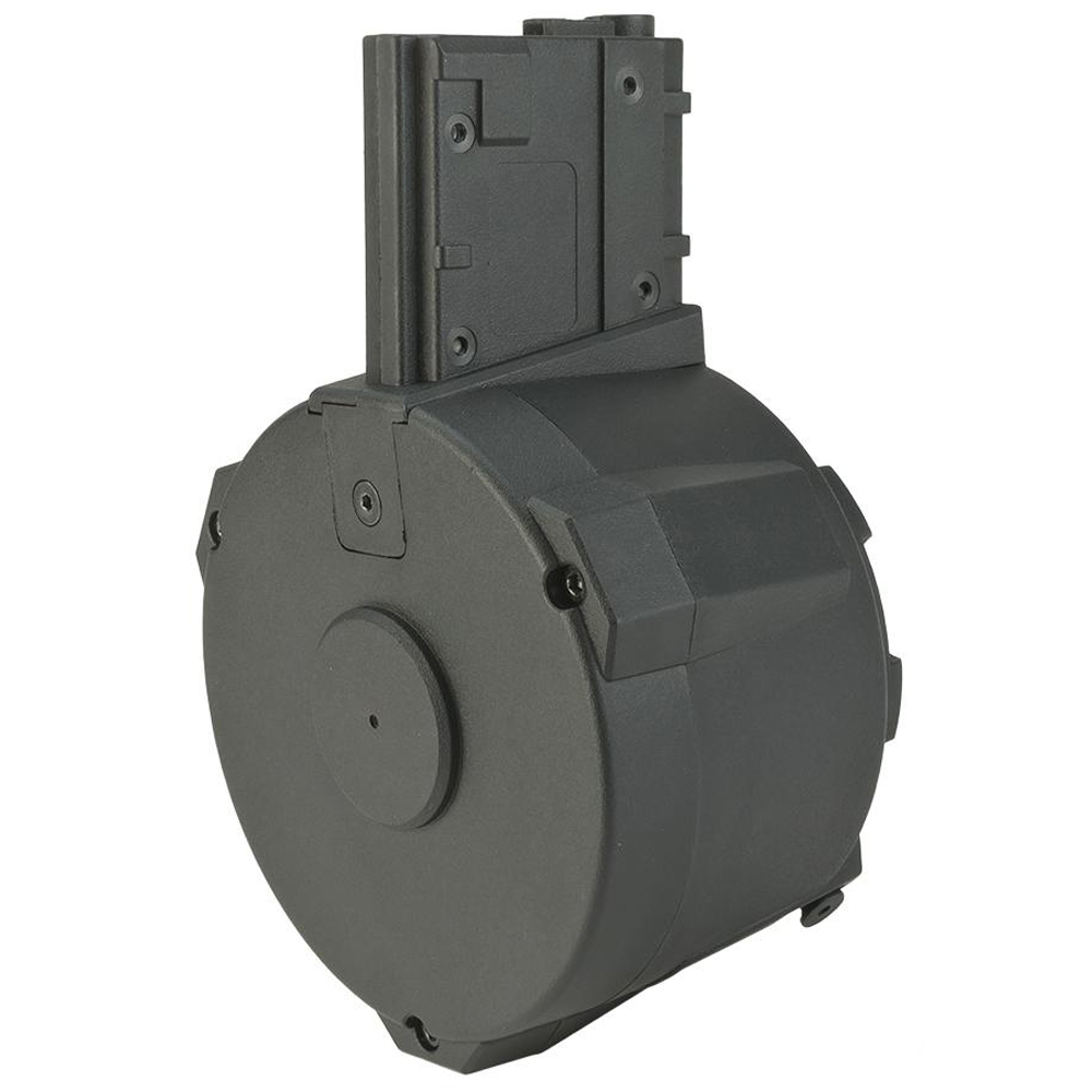 Get Airsoft AEG Drum 1500 Round Flashmag M4 Black Adapter Golden Plaza