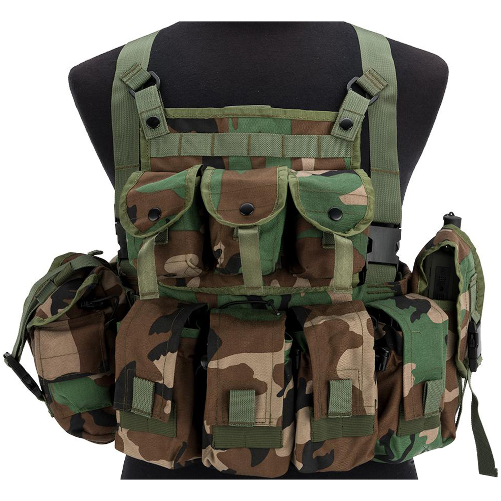 Tactical Chest Rig - Woodland | Golden Plaza