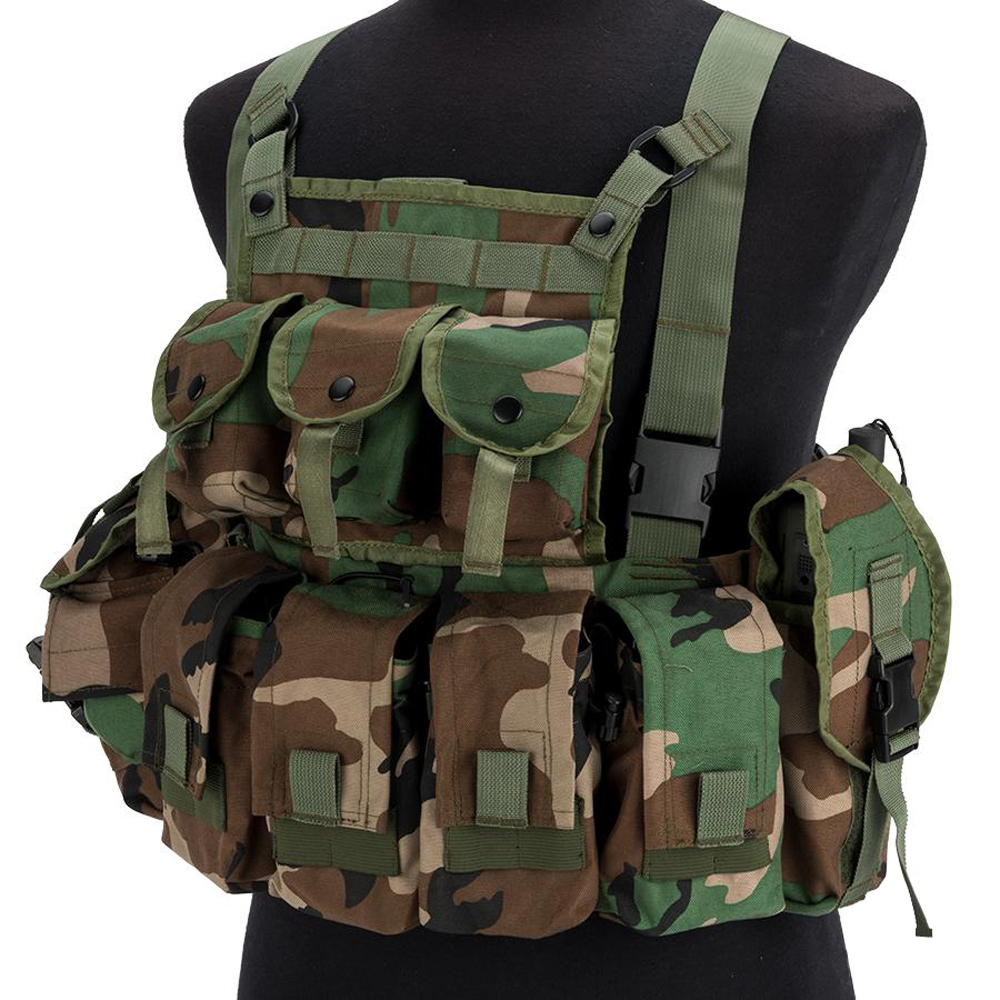Tactical Chest Rig Woodland Golden Plaza