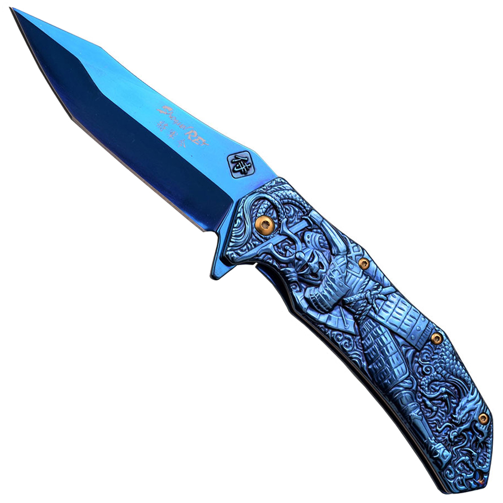 Master Collection Stainless Steel Laser Etch Blade Folding Knife