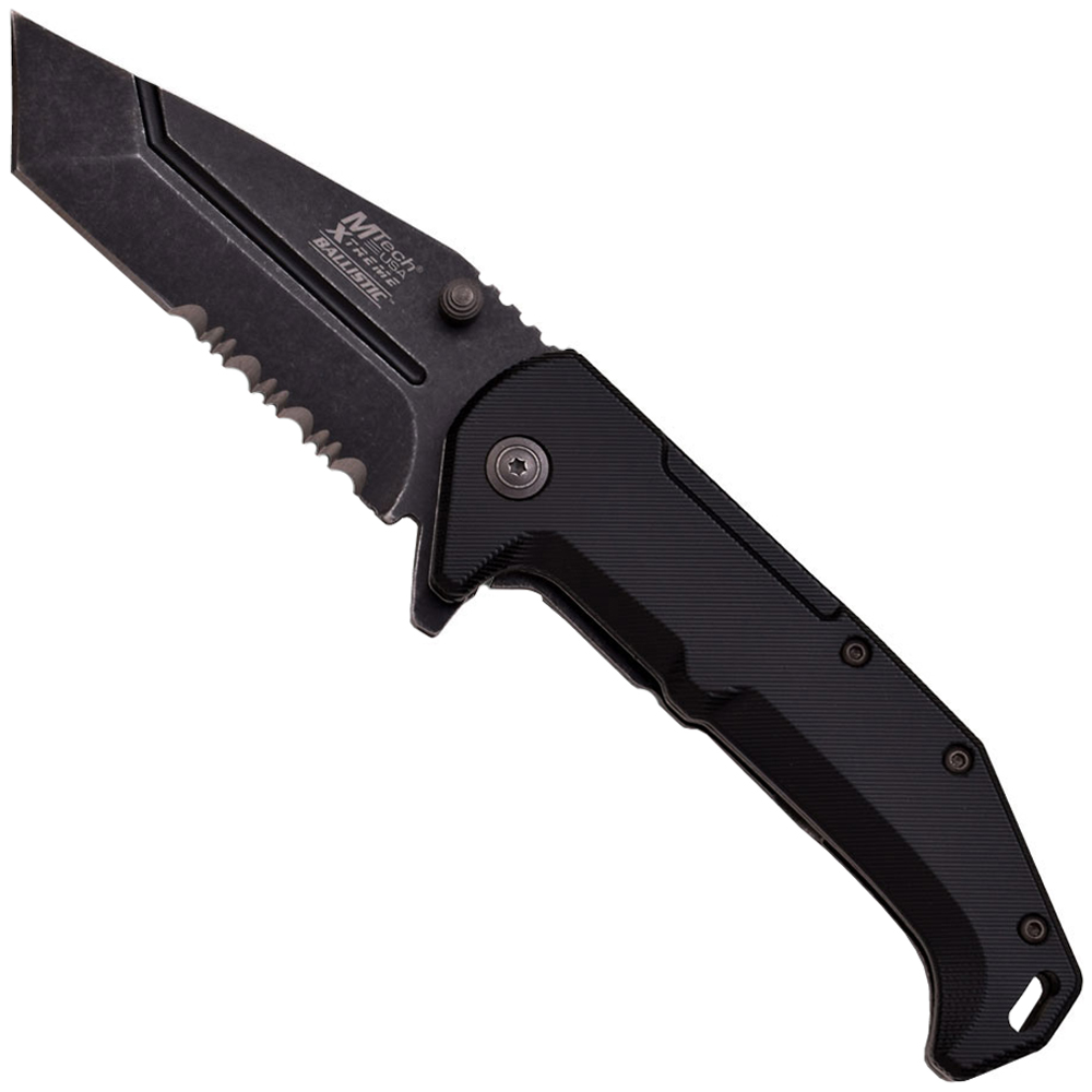 MTech USA Half Serrated Blade Knife w/ Pocket Clip Golden Plaza