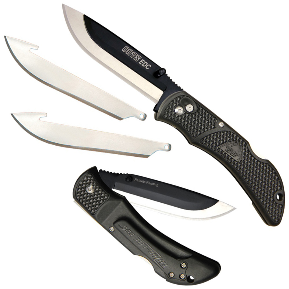 Outdoor Edge OnyxLite EDC Knife (3 Blades) Golden Plaza