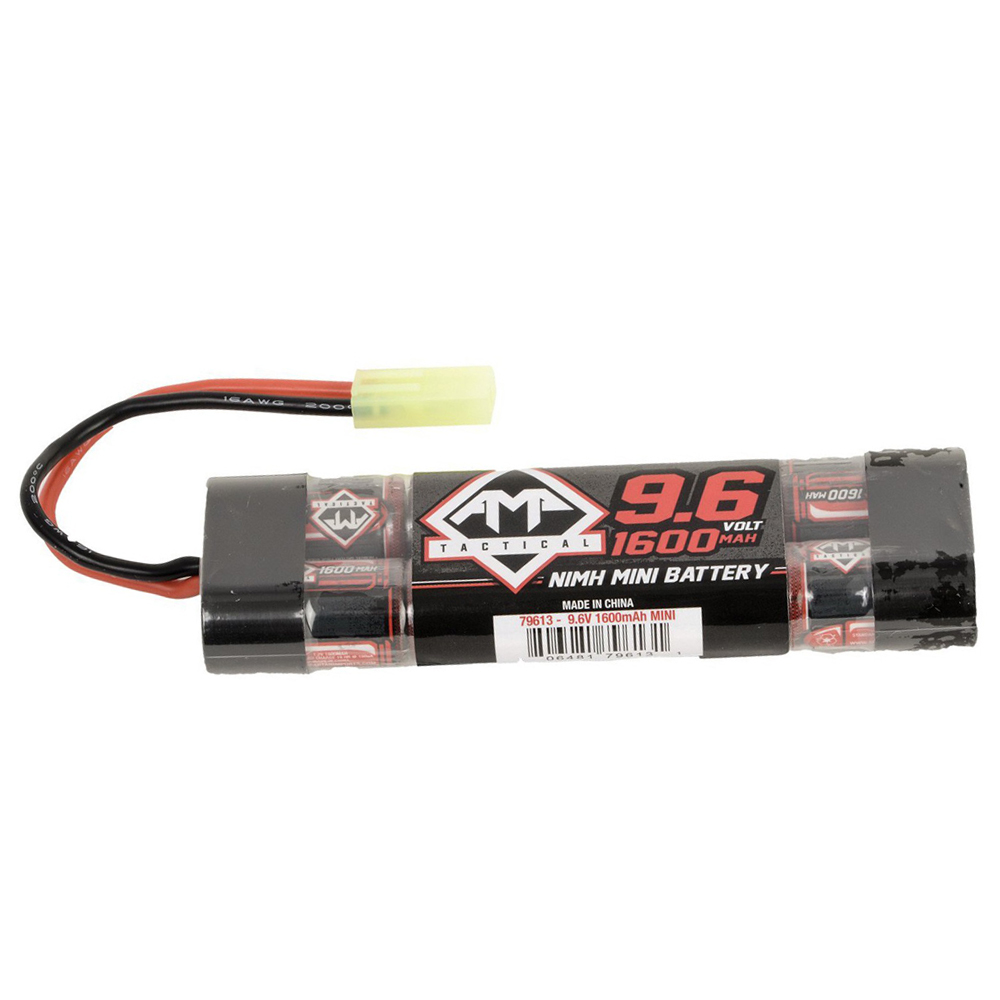9.6V 1600mAh NiMH Airsoft Mini Flat Style Battery Golden Plaza