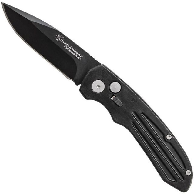 Smith & Wesson Extreme Ops Automatic Folding Knife Half Serrated Edge