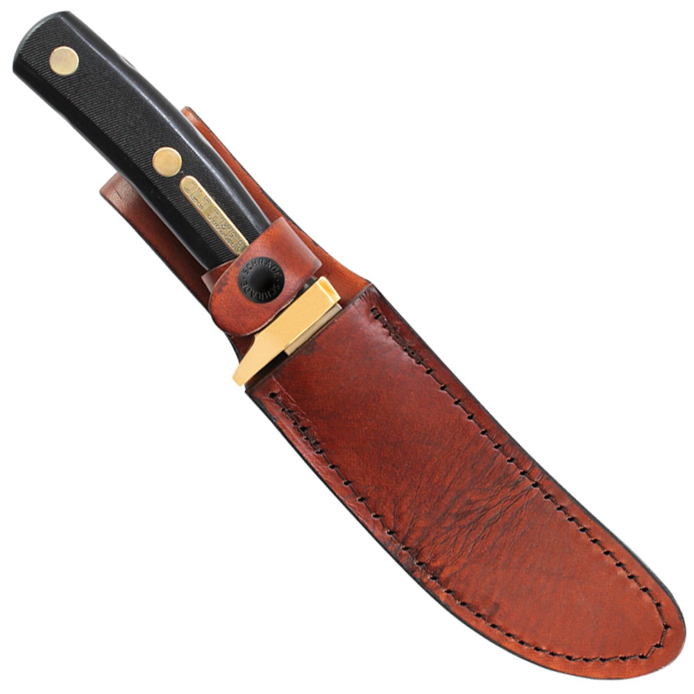 Schrade Old Timer Woodsman Full Tang Fixed Blade Knife Golden Plaza
