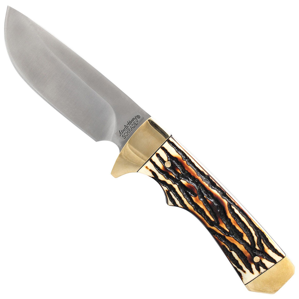 Schrade 182UH Uncle Henry Elk Hunter Drop Point Fixed Blade Knife