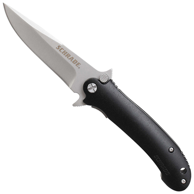 Schrade SCH223 Aluminum Handle Folding Blade Knife ...