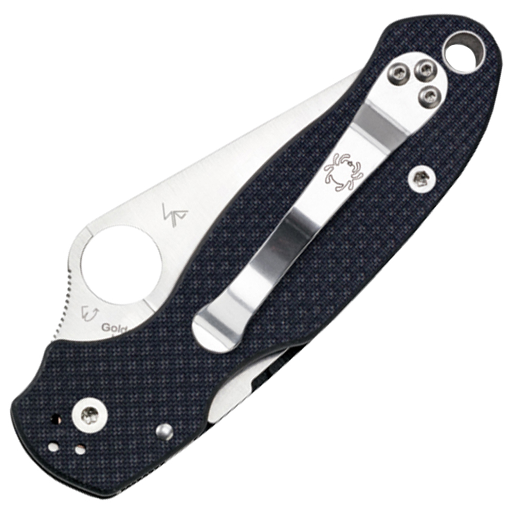Spyderco Para 3 ClipPoint Blade EDC Folding Knife Golden Plaza