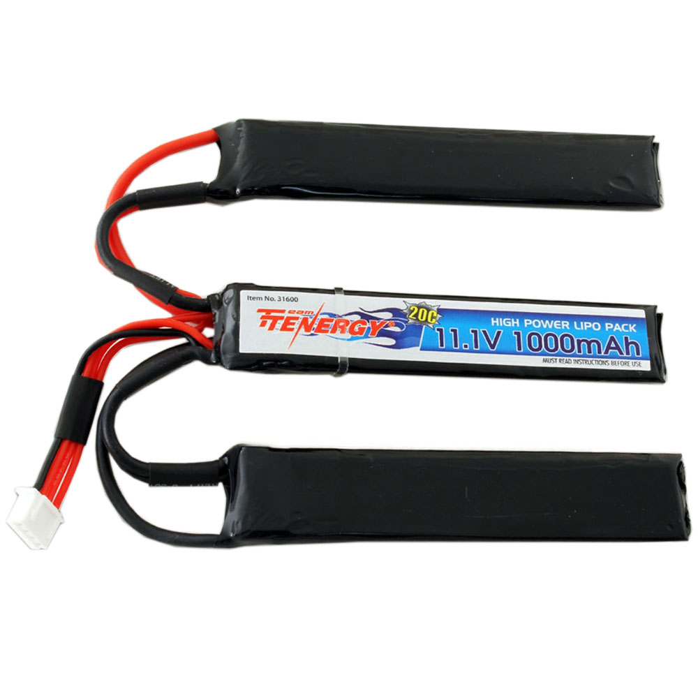 Tenergy 11.1V 1000mAh 20C Buffer Tube LiPo Battery Golden Plaza