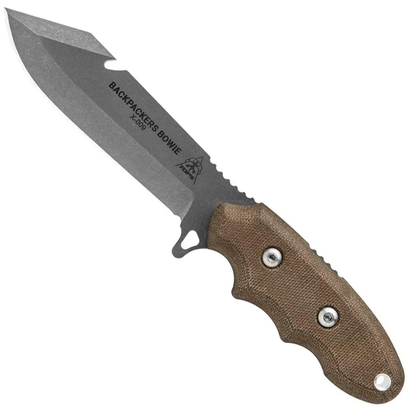 Tops Bpb 01 Backpackers Bowie Fixed Blade Knife Golden Plaza