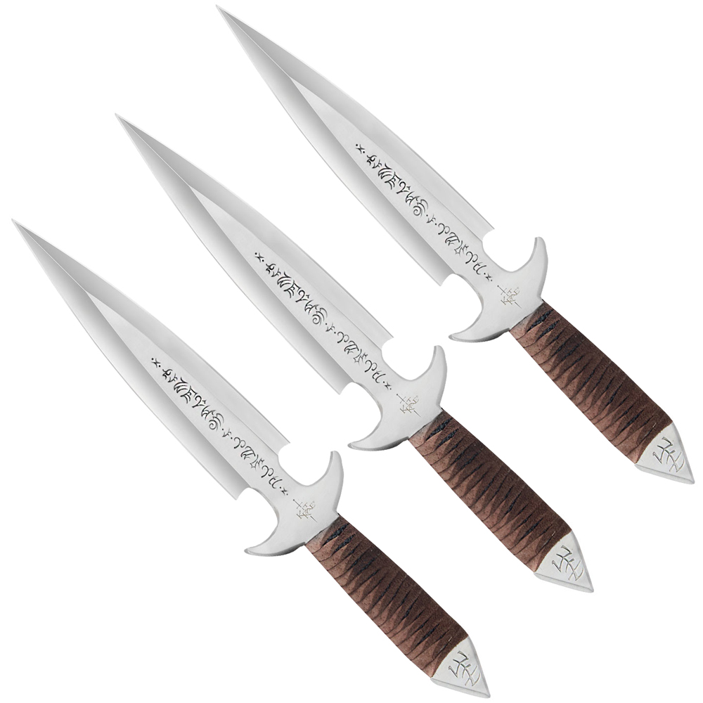 Kit Rae Black Jet Dagger Style Blade 3 Pcs Set Thrower Knife Golden Plaza