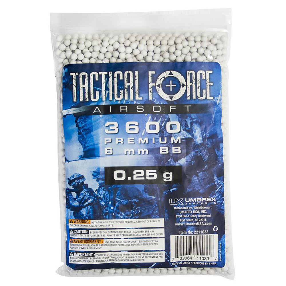Umarex Tactical Force .25g Airsoft BBs 3600ct Golden Plaza