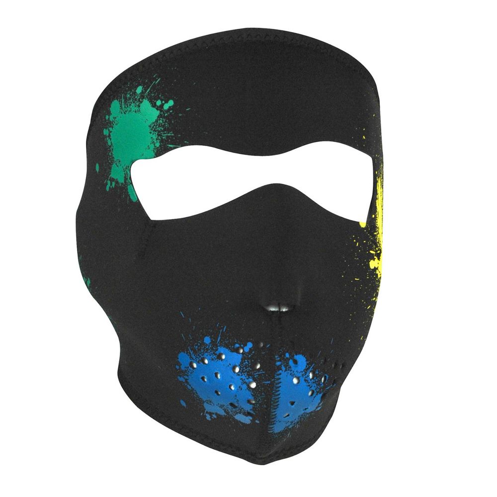 Neoprene Splatter Glow In The Dark Face Mask