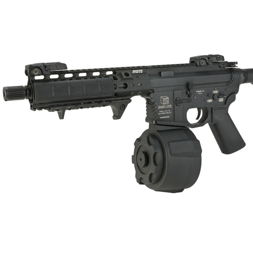 Get Airsoft AEG Drum 1500 Round Flashmag M4 Black Adapter Golden Plaza