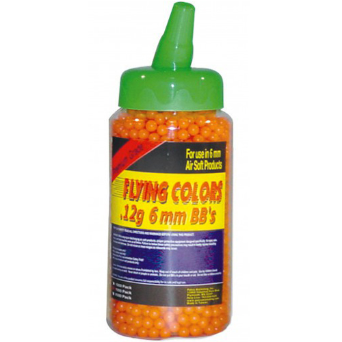 Flying Colors .12g Orange Airsoft BBs 2000 Count Golden Plaza