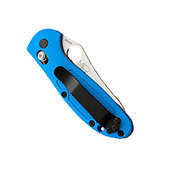 Benchmade Blue Mini Griptilian Satin Plain Blade Folding Knife