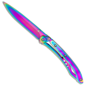 Dejavu Framelock Rainbow Spectrum Knife