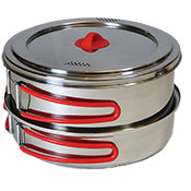 Coghlans Stainless Steel Family Cookset - Wholesale