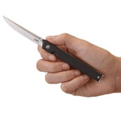 CRKT CEO Satin Plain Blade Folding Knife