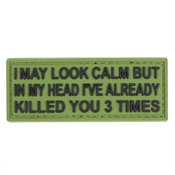 I May Look Calm PVC Patch