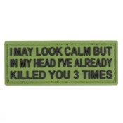 I May Look Calm PVC Patch