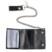 Tri-Fold Wallet with Chaine Skull & Crossbones