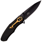 Dark Side Blades A050 Plain Edge Blade Folding Knife