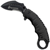 US Marines A1019 Half Serrated Edge Folding Blade Knife
