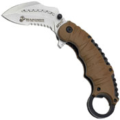 US Marines A1019 Half Serrated Edge Folding Blade Knife