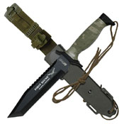 MTech USA Tanto Blade Fixed Knife w/ Sheath