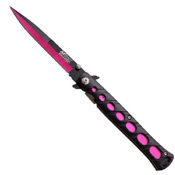 MTech USA 5 Closed All Two Tone Black & Pink Blade Folding Knife