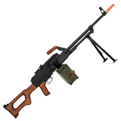 A&K Matrix PKM Russian Battlefield Squad Real Wood Airsoft Machine Gun - Wholesale