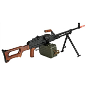 A&K Matrix PKM Russian Battlefield Squad Real Wood Airsoft Machine Gun - Wholesale