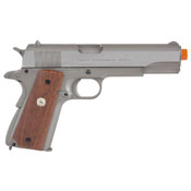 MK IV Colt Series 70 Silver W/ Wood Grip GBB Airsoft gun