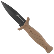 Smith and Wesson FDE Plain Edge Fixed Blade Knife