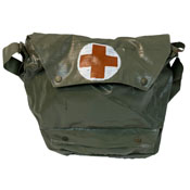 Czech Od Medical Bag W/Strap Used