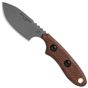 Bull Trout Brown Burlap Micarta Handle Fixed Knife