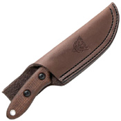 Bull Trout Brown Burlap Micarta Handle Fixed Knife