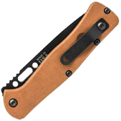 TOPS Fieldcraft Canvas Micarta Handle Folding Blade Knife