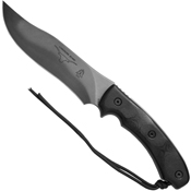 TOPS Longhorn Black Linen Micarta Handle Bowie Knife - Wholesale
