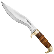 USMC Stacked Leather Handle Kukri Knife - Wholesale