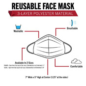 US Flag Design Reusable 3 Layer Face Mask